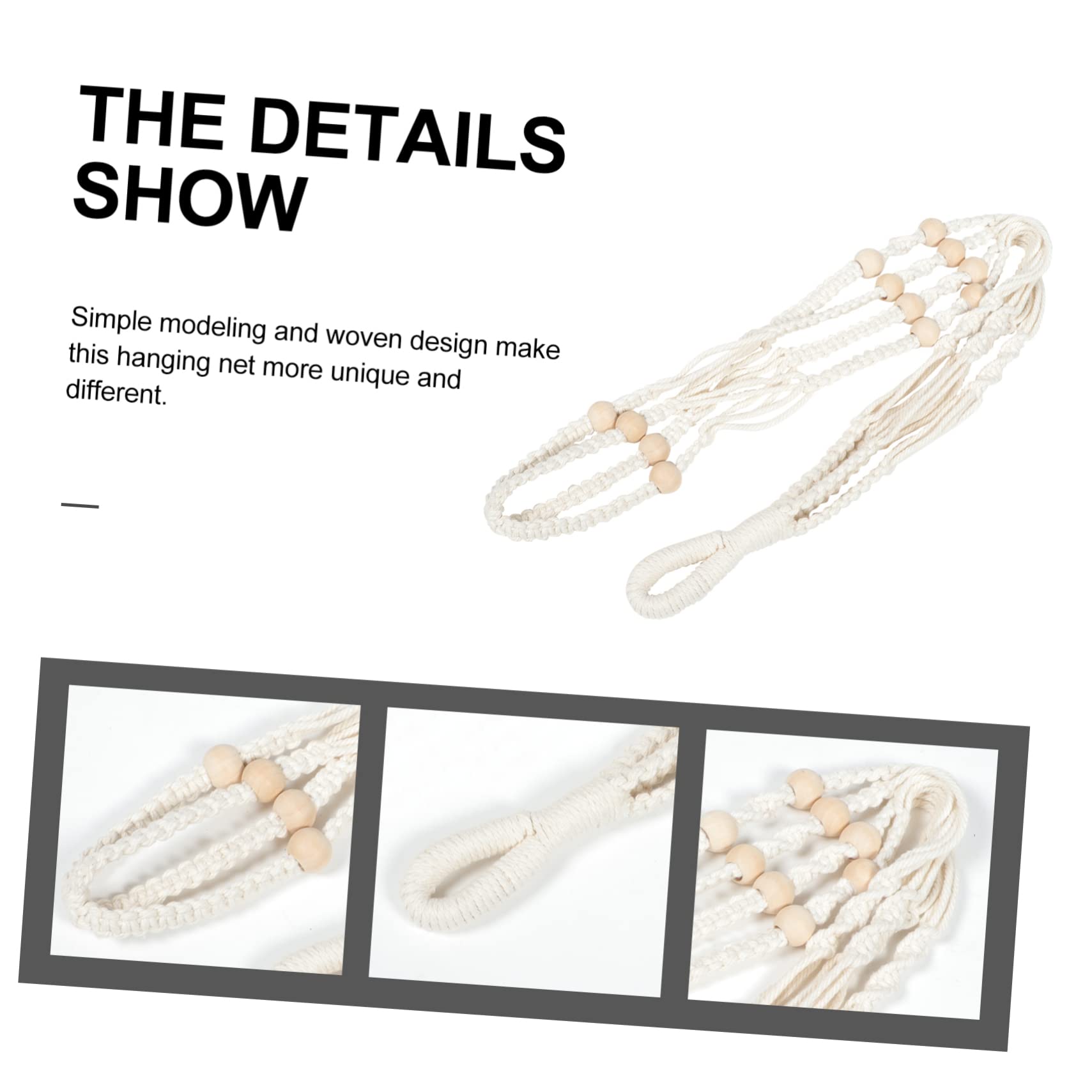 Yardwe Lot De 4 Suspensions Décoratives en Macramé Faites À La Main pour Plantes pour La Maison Et Le Bureau