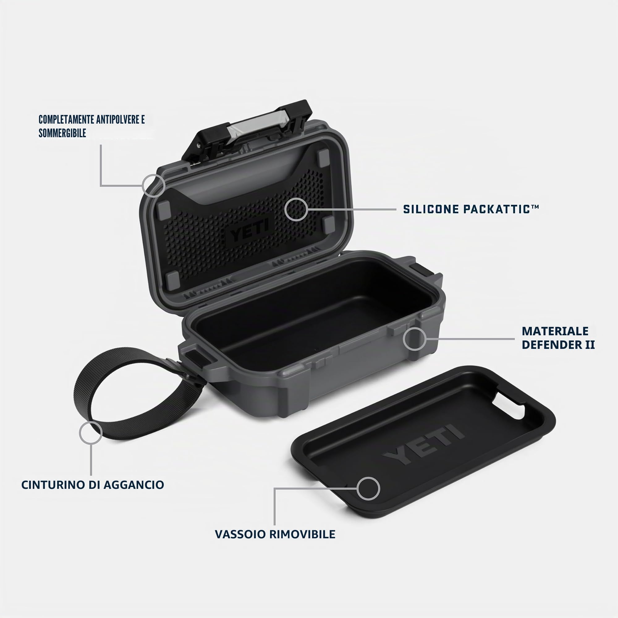 YETI LoadOut GoBox - Scatola per attrezzature, colore: antracite, 1