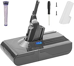 21.6V 4.0Ah Battery Replacement for DYS-on V8 Battery SV10 Compatible with V8 Animal V8 Absolute V8 Fluffy V8 Motorhead Handheld Cordless Vacuum Cleaner Li-ion 215681 967834 05 Battery