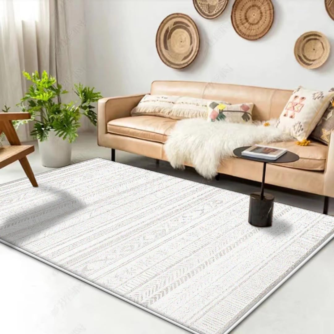 Tapis de sol géométrique pour salon et chambre cosy 200x400