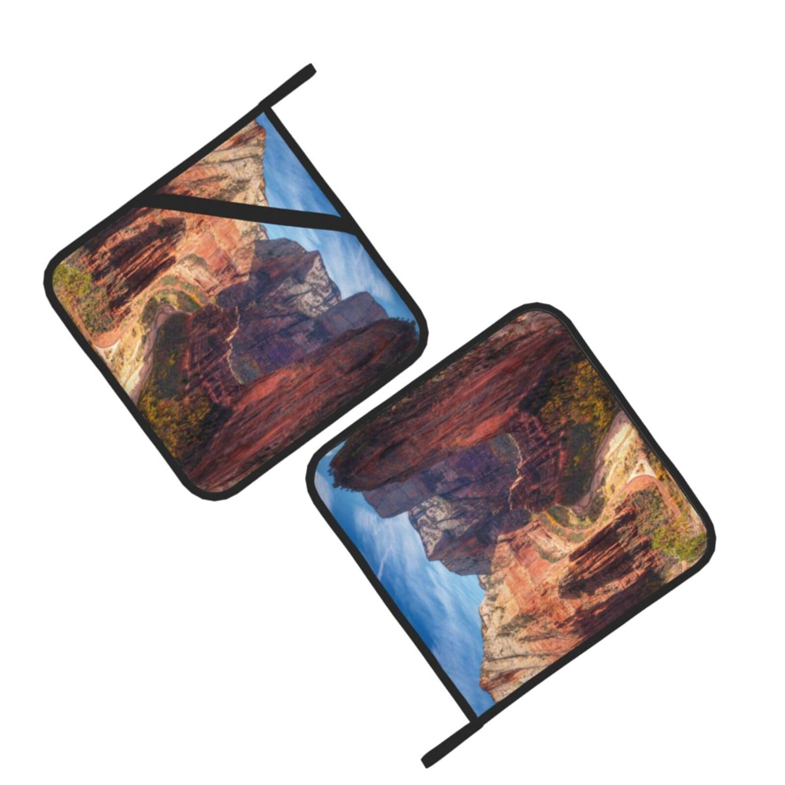 National Park View Printed Oven Pot Holders Set of 2 Pcs Heat Resistant Kitchen Microwave Potholders for Cooking Baking Grilling