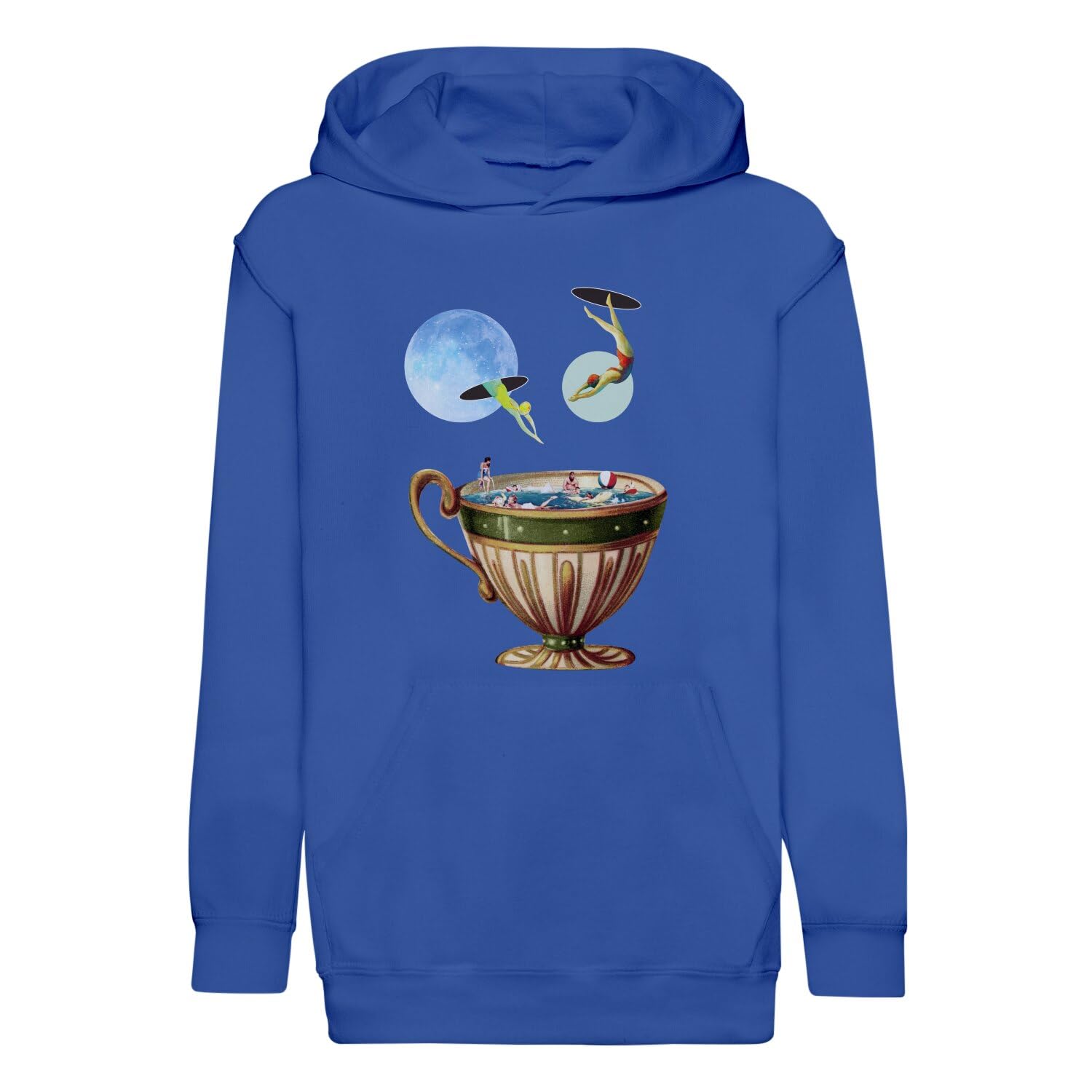 Sweat à capuche enfant piscine dans une tasse collage art surréalisme grotesque - 4