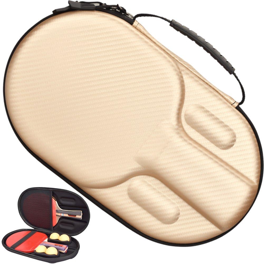 Funda para raquetas de tenis de mesa impermeable con capacidad para 2 palas y 4 pelotas de pong