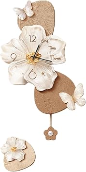 Modern Wall Art Decor Clock,3D Silent Decorative Wall Clock,Wall Hanging Sculpture Painting,for Bedroom Living Room Office Entrance DecorBrown-A,40X80cm/15.7x31.5in
