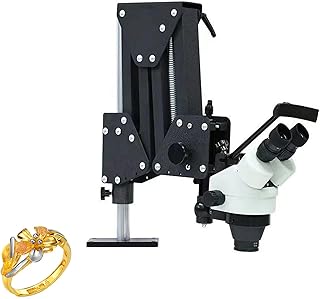 Stereo-Mikroskop mit LED-Beleuchtung, verstellbare Vergrößerung, 7 x 45 x, 160 mm Arbeitsabstand für Gemmologen und Schmuckbewertung