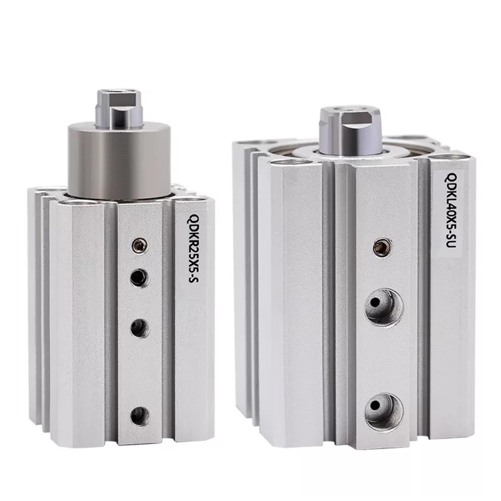 Cylindre à 90 degrés QDKR25X5-S pneumatique et vérin de serrage rotatif traversant