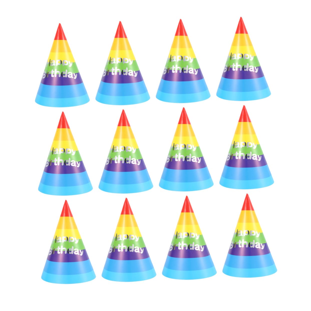Cappello 50 Arcobaleno per Ragazzo Triangolare Ragazza Pezzi in Carta | Festa Compleanno, Stile Fashion Decorativo, Comodo da Indossare, Tiene Saldo Sul Capo, per Foto