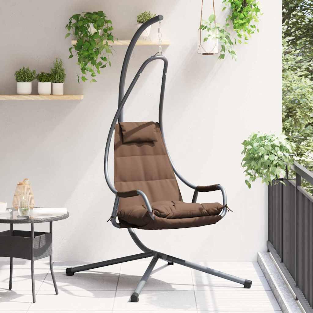 Genérico Silla Huevo Colgante Manual Café 94 x 107 x 196,5 cm Acero,Casa y jardín,Jardín,Artículos de Exterior,Balancines de jardín,Marrón,42003854