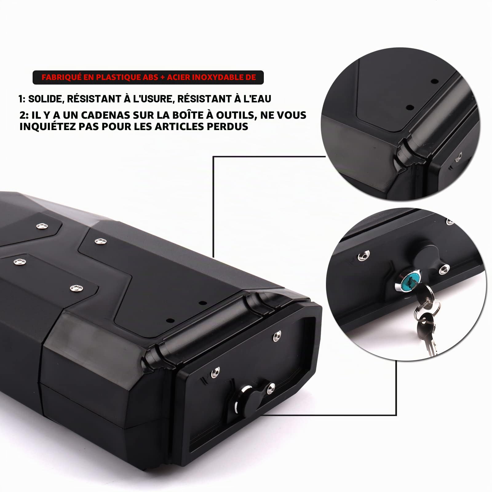 R1250GS Boîte à outils pour sacoches de moto étanches 4,2 l Convient pour R1250GS R1200 GS LC/ADV F850GS F750GS (acier inoxydable)