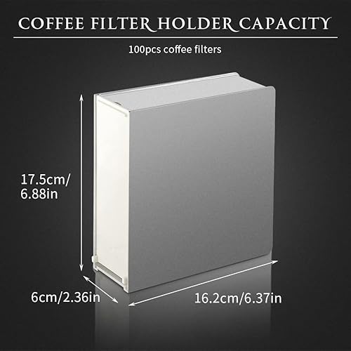 Miniatura 6 de Soporte de filtro de café en forma de cono – Soporte de filtro de papel plateado esmerilado para verter sobre café, dispensador para mostrador para