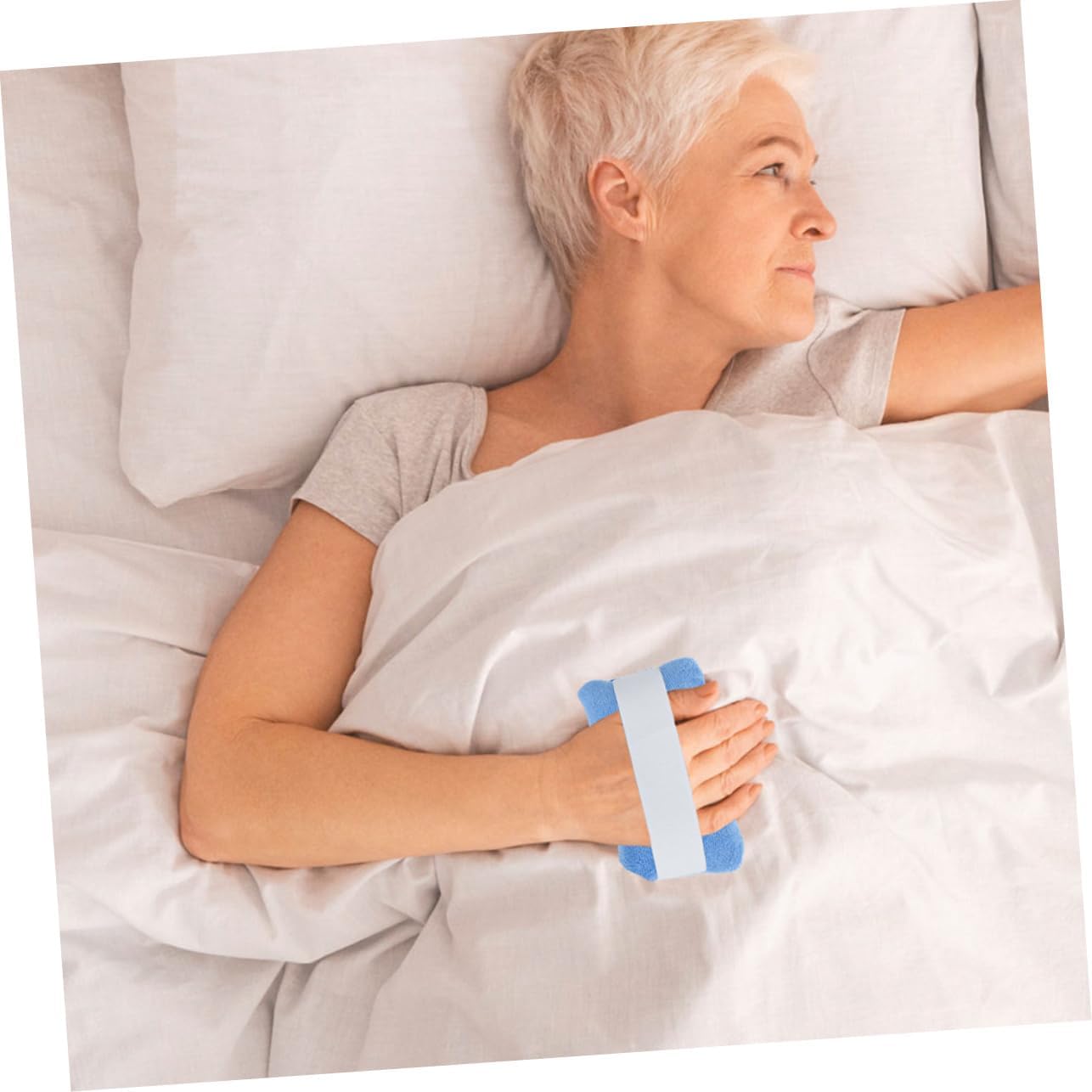 2pcs Hand Grips Cushions Comfortable Finger Separator Pads for Elderly Care High Elastic Down Breathable and Washable Finger Splitting Support
