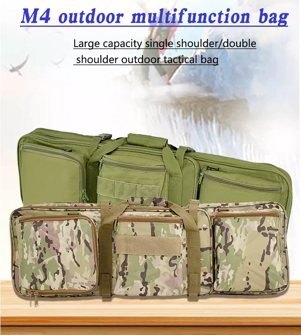 Estuche Blando para Rifle de 85 cm de Largo, Bolsa táctica para Armas con Correa para el Hombro, 3 Bolsas, Bolsa de Nailon Impermeable para Armas de Caza, Funda para Escopeta Airso