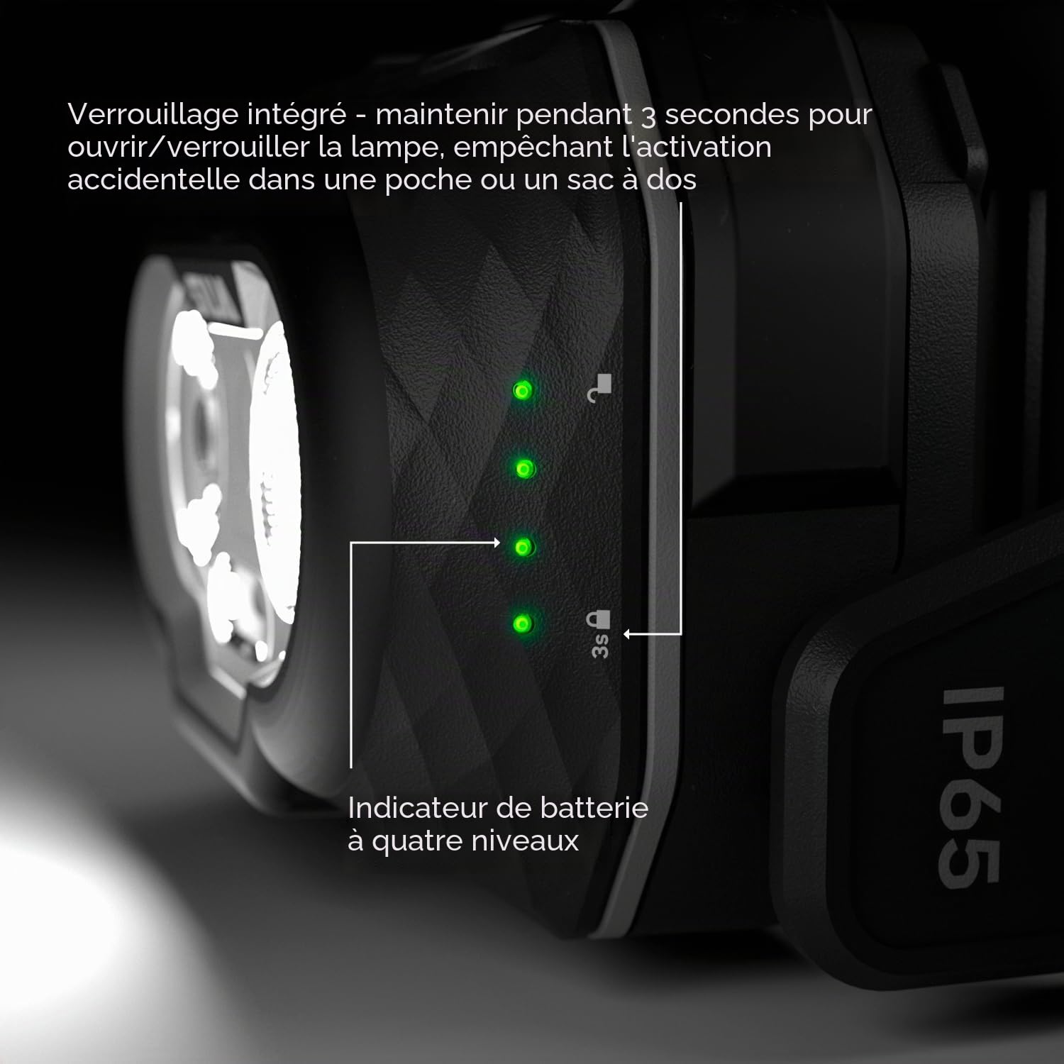 Lampe frontale Silva rechargeable - Découvrez - Lampe frontale de 500 lumens - Fonctionne avec 3 piles AAA (non incluses) - 3 niveaux de luminosité - LED blanches, rouges et orange - Indicateur de