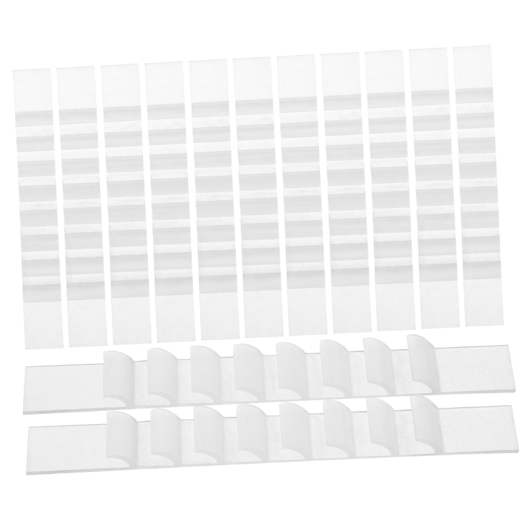 BUGUUYO 100 Pcs Clothing Hanger Grip Strips Hanger Grips for Wood Hanger Anti-Skid Hanger Grip Strips Clothes Hangers Clothes Rack Clothing Hanger Strips Hanger Clip Non-Slip