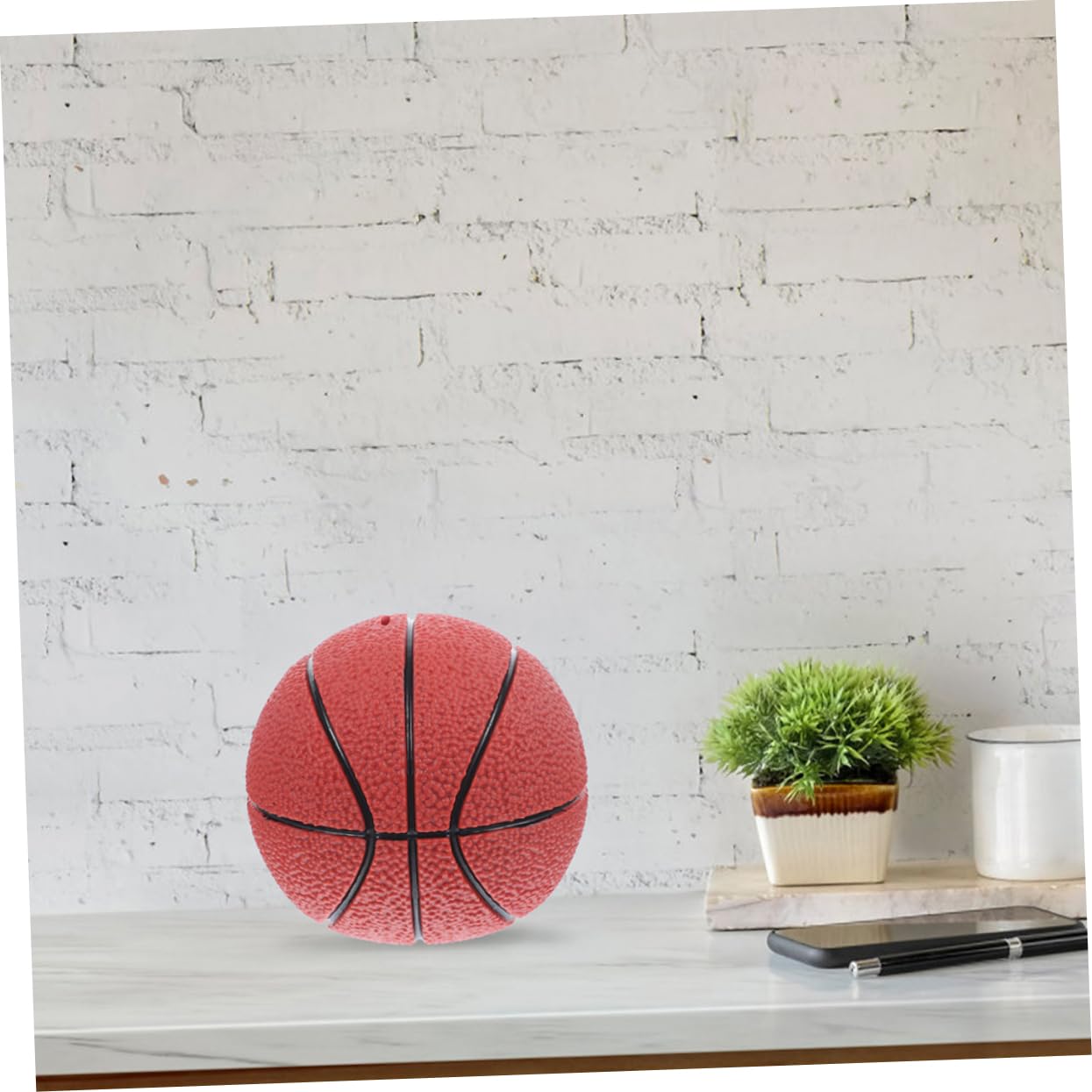 Alasum Salvadanaio in Vinile a Forma di Pallone da Basket 2 Pezzi per Ragazzo Ragazza Funzione di Deposito e Prelievo come Regalo per Compleanno e Decorazione da Tavolo