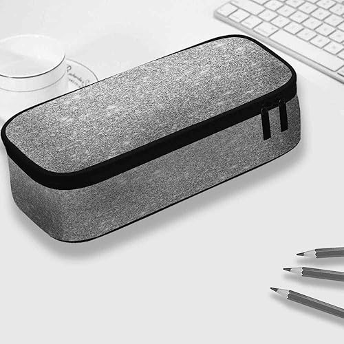 Miniatura 6 de Yekiua Estuche para lápices de plata con purpurina (impresa) Estuche para lápices Abstracto Monocromo Plata Bokeh de alta capacidad Bolsa de