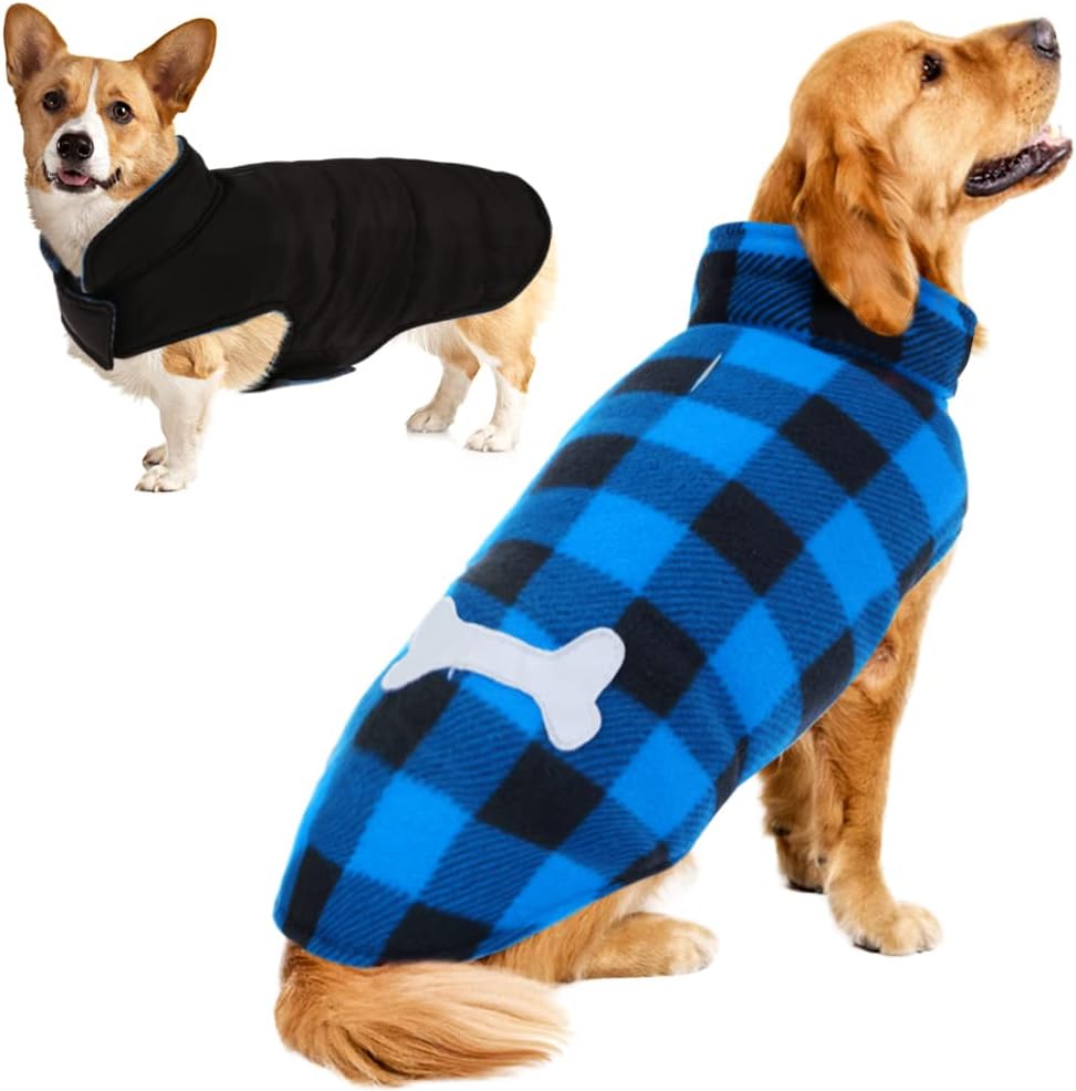 buffalo plaid dog jacket