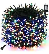 Toodour Christmas String Lights, 131ft 350 LED Plug in Christmas Lights with 8 Modes and Timer, C...