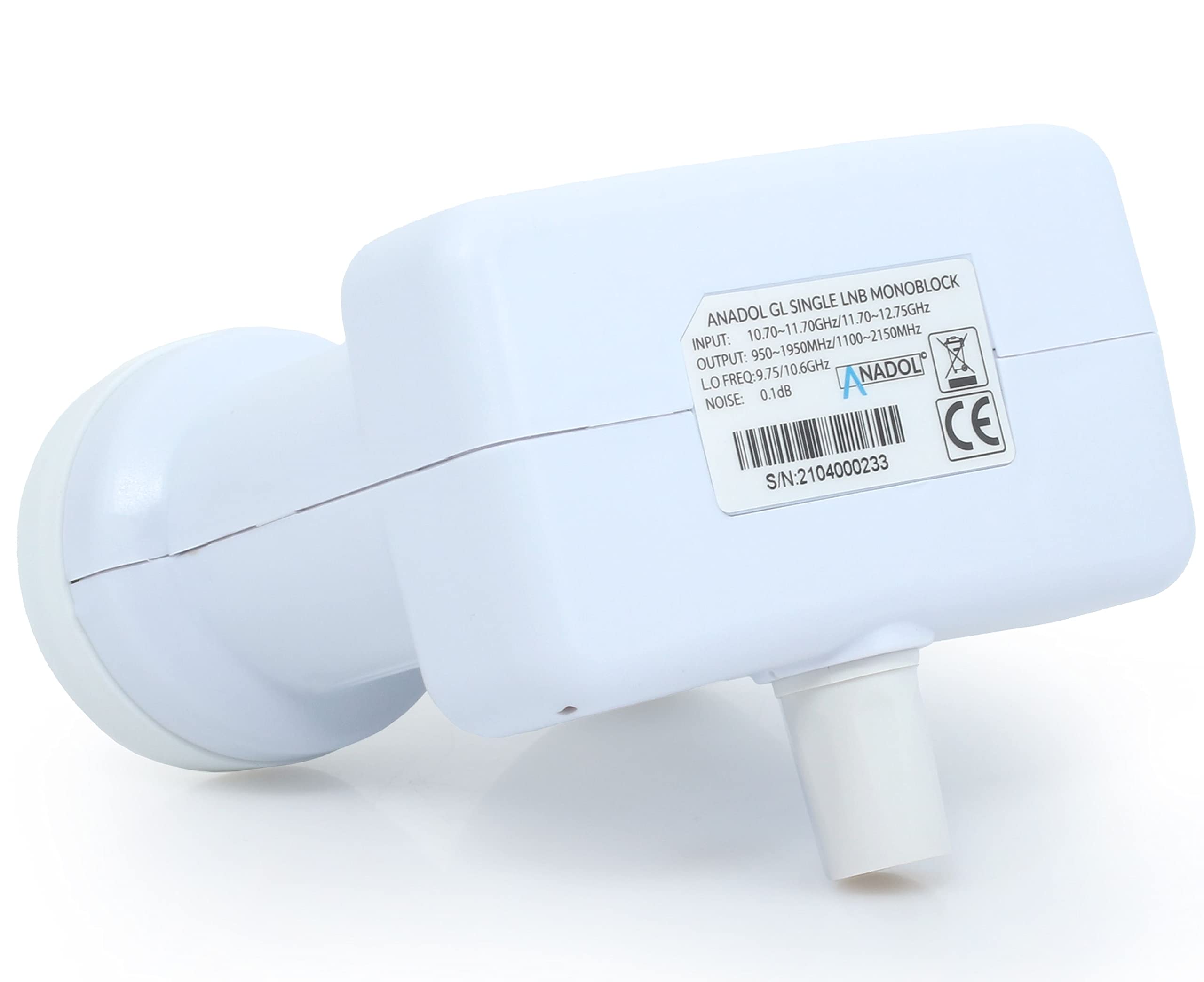 Anadol Gold Line LNB monobloc pour 1 récepteur et 2 satellites – pour installation Astra 19,2 et Hotbird 13 satellite