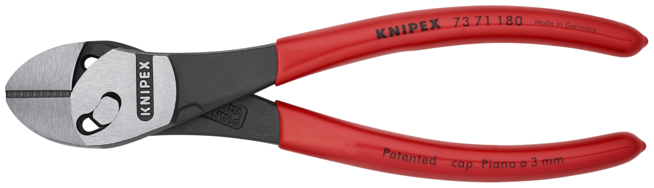 73 71 180 Knipex Tools LP - 7371180 TwinForce High Performance Leverage Diagonal Cutter with Dipped Handle, Red