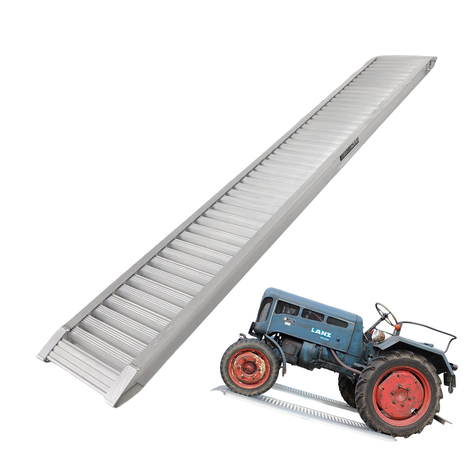 TRUTZHOLM 1x Schwerlastrampe 200 cm Aluminium Traglast 1000 kg Auffahrrampe 1t rutschfeste Oberfläche robuste Konstruktion Verladerampe für Auto Motorrad Quad Rasentraktor Maschinen
