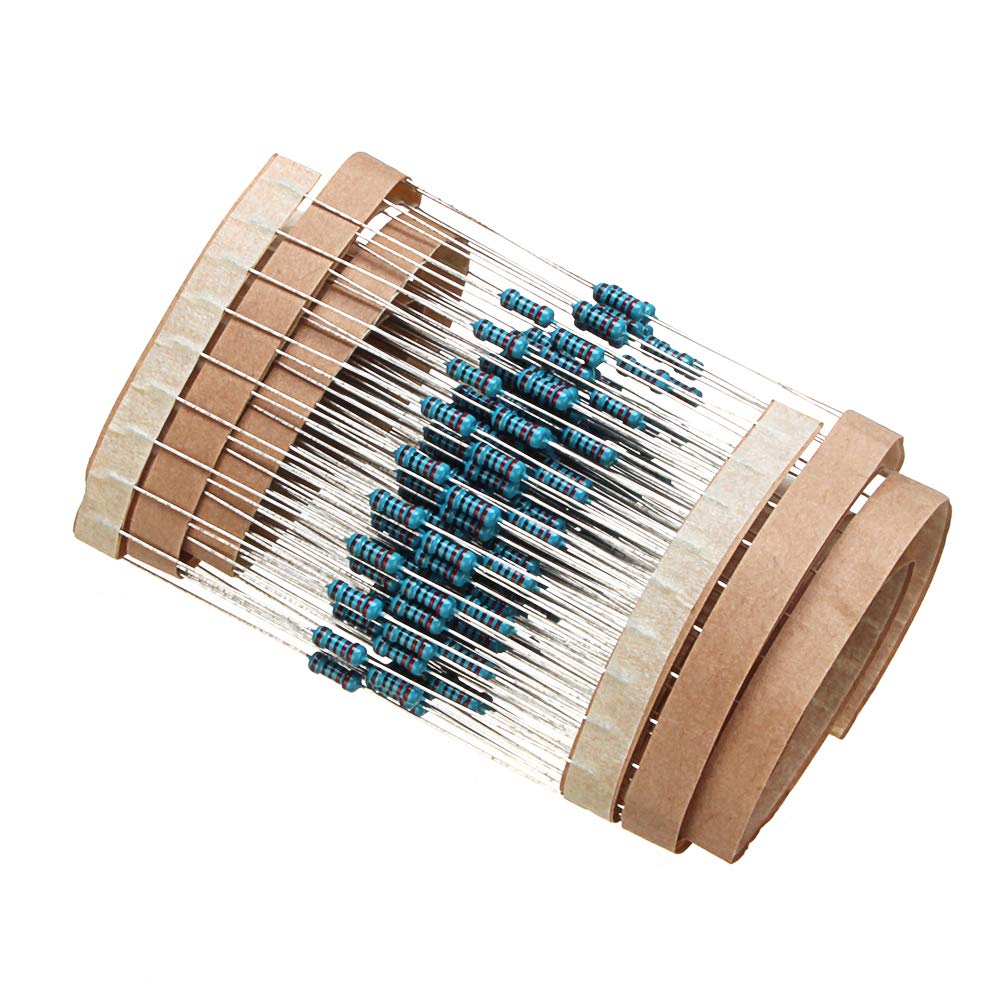 BliliDIY 4000 Pz 1 / 4W 220 Ohm Resistore +/- 1% Rohs1 / 4W 220R Ohm Resistori A Pellicola Metallica 0.25W Watt Anello Colorato Resistenza Pellicola Di Carbonio