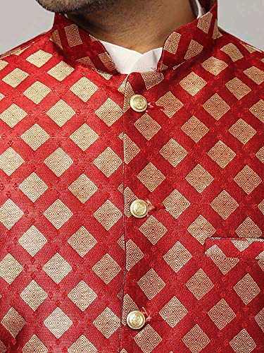 Image of Uri and MacKenzie Men's Silk Blend Kurta Pajama with Designer Ethnic Nehru Jacket /Modi Jacket