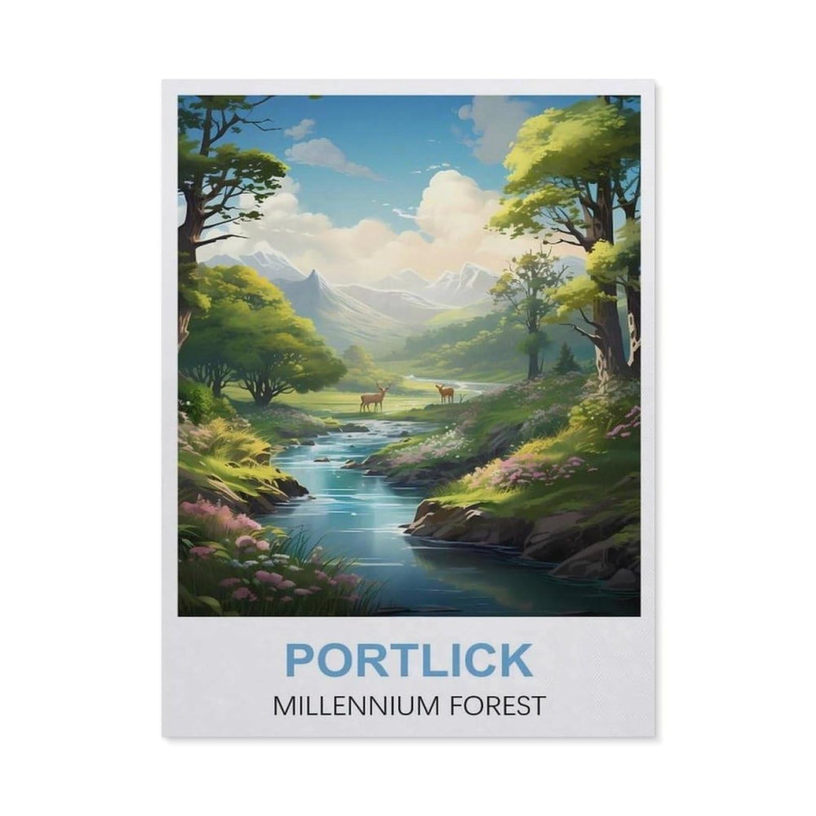 Funny Metal Tin Sign Wall Decor，Portlick Millennium Forest