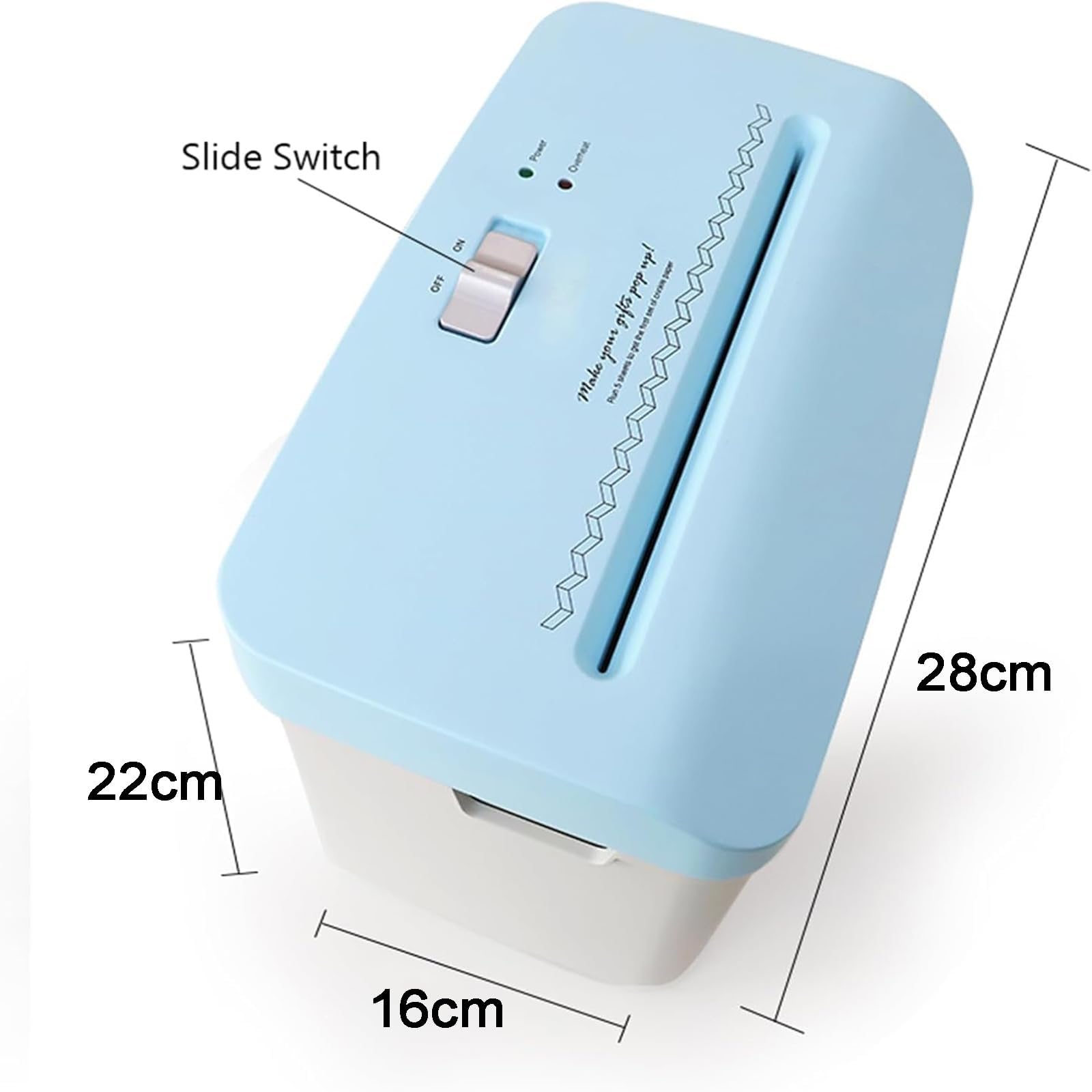 Schneidepapiermaschine,geschreddertes Knisterpapier,7,5 l großes Fassungsvermögen mit Sichtfenster,automatische Start-/Stopp-Funktion,for 25 g/70 g A4-Papier