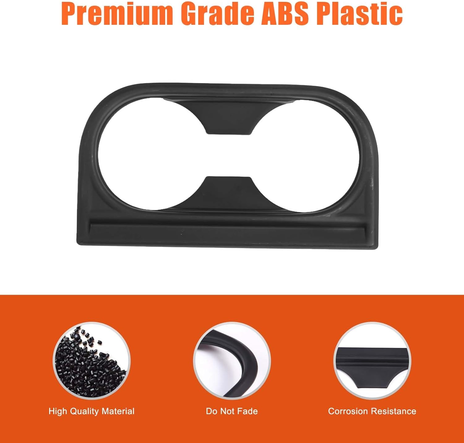 Front Seat Armrest Cup Holder Frame Cover Compatible with Toyota Tundra 2014-2021, Cup Holder Cover Frame Trim Car Interior Accessories (Matte Black)