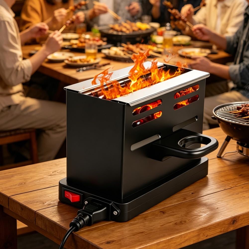 Kohleanzünder Shisha, 800 Watt Kohlegrill Shisha, Tragbar Kohlenanzünder mit Extra Langem 150cm Kabel, Elektrischer Kohleanzünder mit Dreiseitiges-Hitzesystem