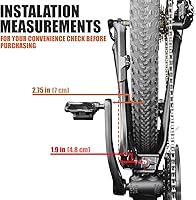 Vista 5 de BV Rear Bike Stand for 24”-29” - Adjustable Bikes Kickstand for Adult Bike with Non-Slip Foot & Spring-Loaded Latch for Stable Any-Angle Stance