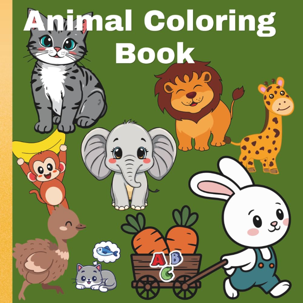 Animal Coloring Book For Kids: Educational Coloring Pages With Animals And Alphabets For Kids Ages 3-6