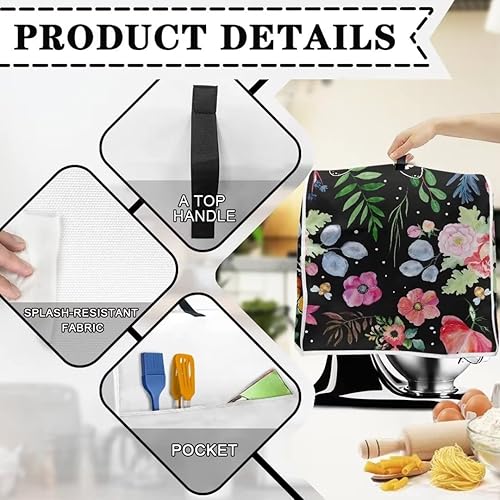 Miniatura 5 de Hechitok Butterfly Kitchen Aid - Funda para batidora de pie, paquete individual, se adapta a todos los modelos de cabezal inclinable y elevador de