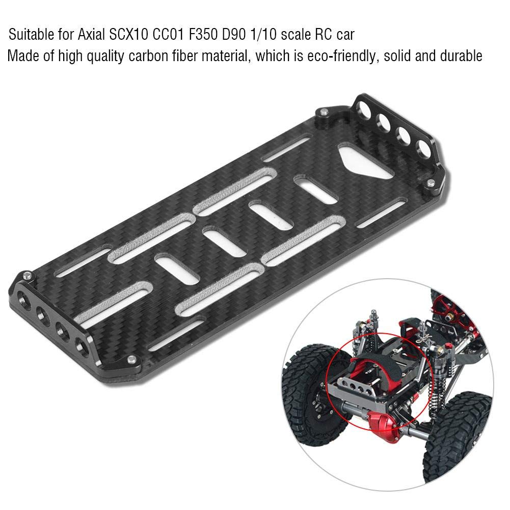 Carbon Fiber Battery Tray ESC Receiver Mount For Axial SCX10 Capra 1/10