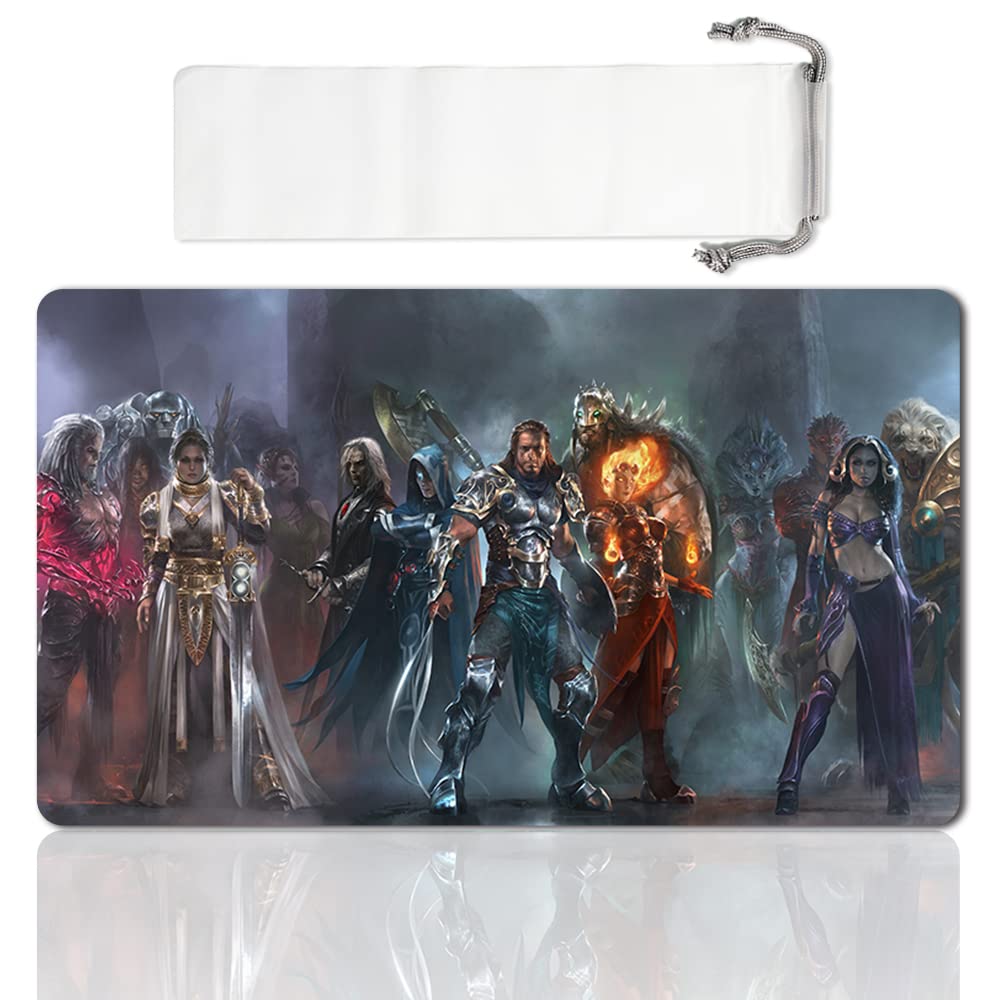 LIUYANZE Board Game MTG Playmat Games Size 60X35 cm CCG Compatible for MTG CCG RPG Trading Card Game (MTG1-Planeswalkers)