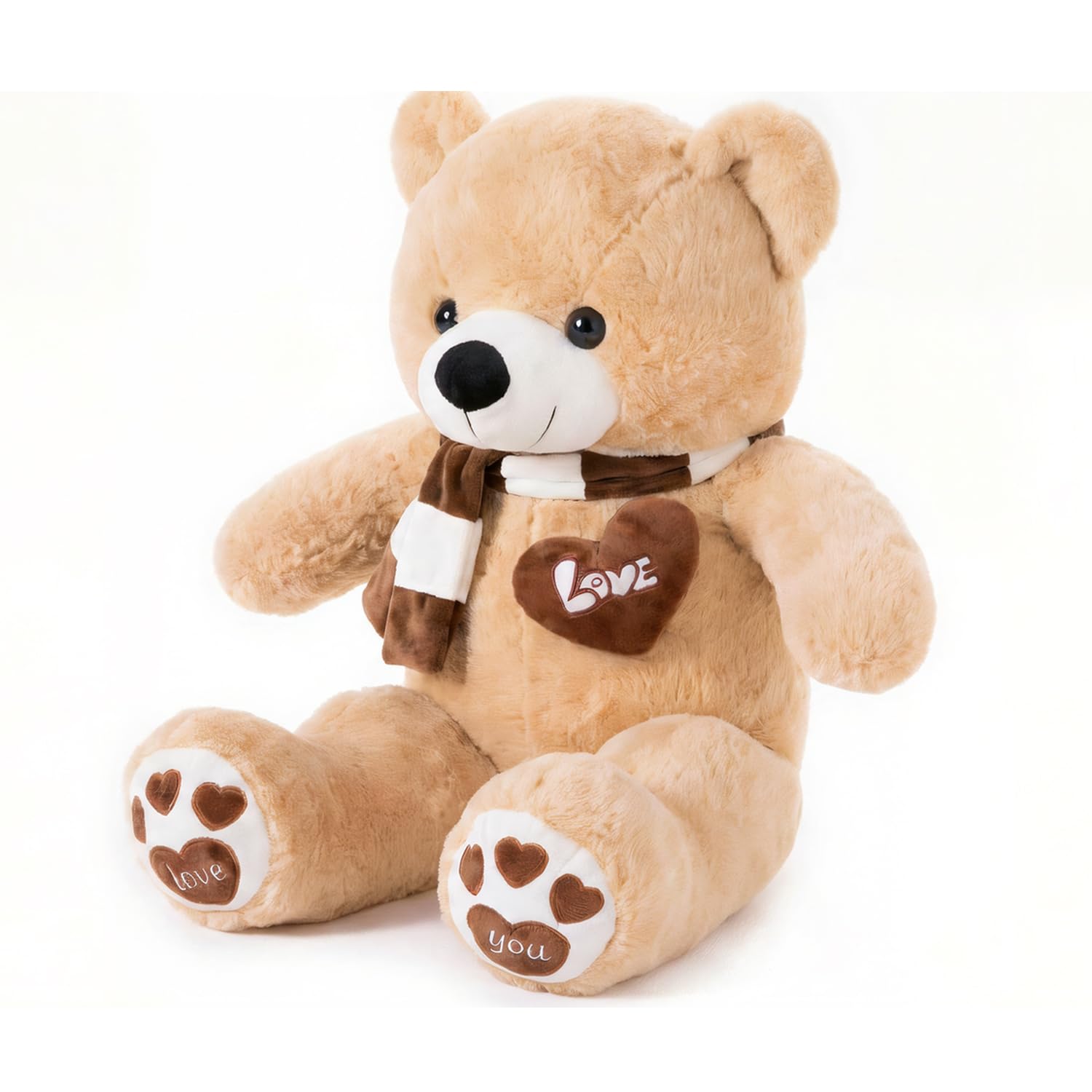 YunNasi Orso di Peluche Gigante Orsacchiotto Gigante | Morbido Peluche Giganti Bianco XXL Marrone Chiaro