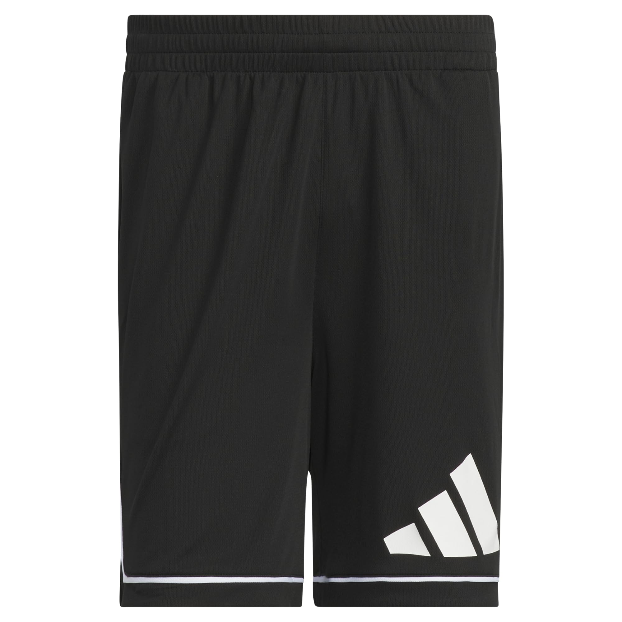 adidas Men's Basketball Badge of Sport Short Shorts, Black/White, S 11 inch