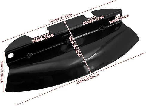 Windscreen Spoiler Fit For Harley Touring Electra Street Glide Road King 2014-2023 Motorcycle Chrome Lower Triple Tree Wind Deflector Motorcycle Windshield(Black wind Deflector)