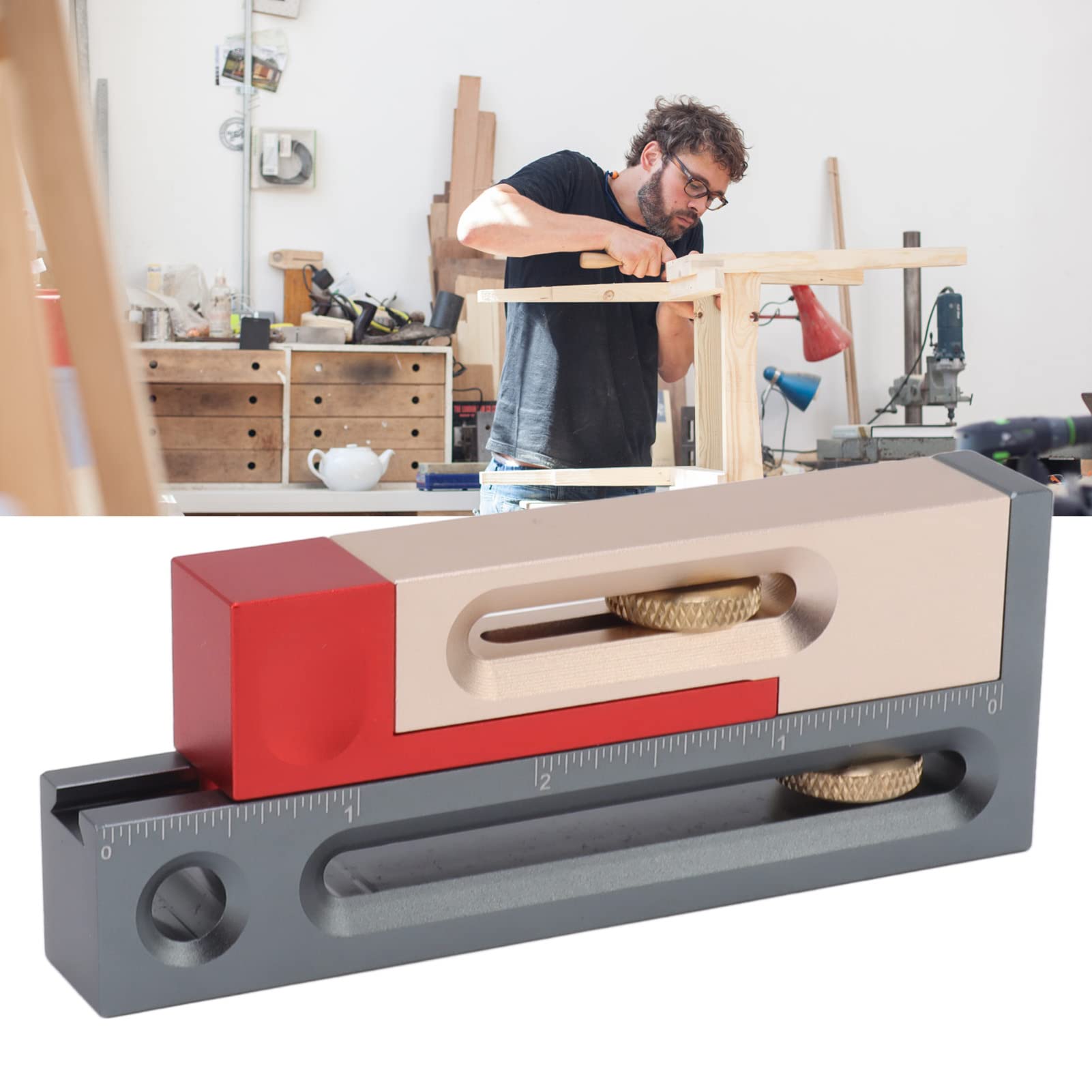 Gabarit Toupie Professionnel Guide Coulissant Rainure T 1000mm - Alliage Aluminium Anodisé | Pour Scie, Toupie, Perceuse Colonne Outillage Bricolage Professionnel
