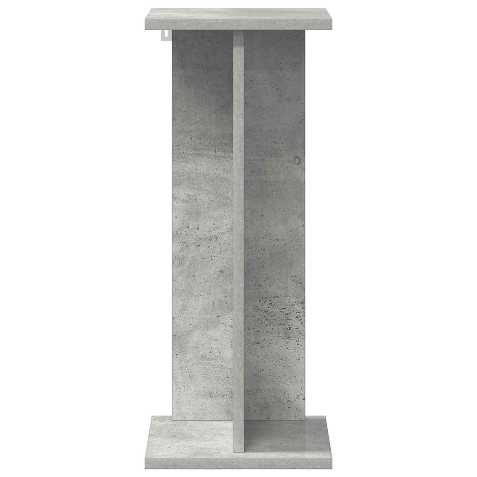 Zestaw 2 stojaków na rośliny, stojak na kwiaty z materiału drewnopochodnego, szary beton, 25 x 25,5 x 60,5 cm, do wnętrz