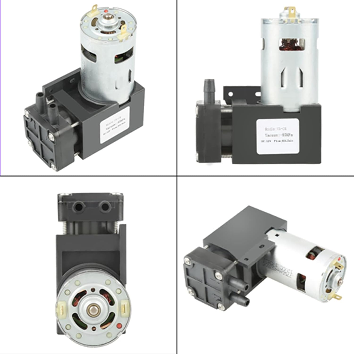 AYNEFY Other Various Pumps Accessories Vacuum Pump 85KPa 40L / Min Small Vacuum for Adsorption Automation Equipment Packing Machine Low Noise DC 12V 42W Mini Oilless DC 12V