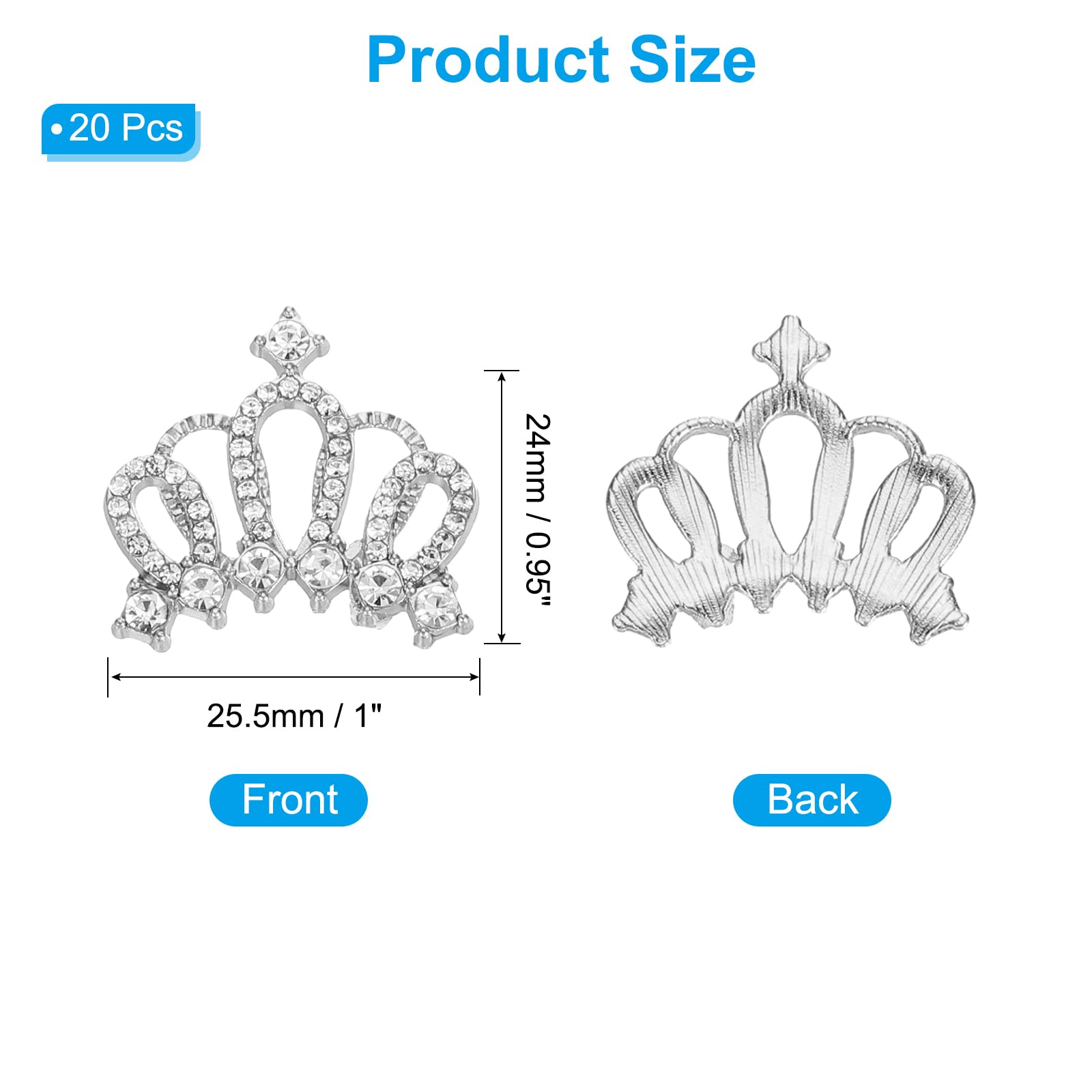 PATIKIL 20Pcs Crown Charms - Image 2
