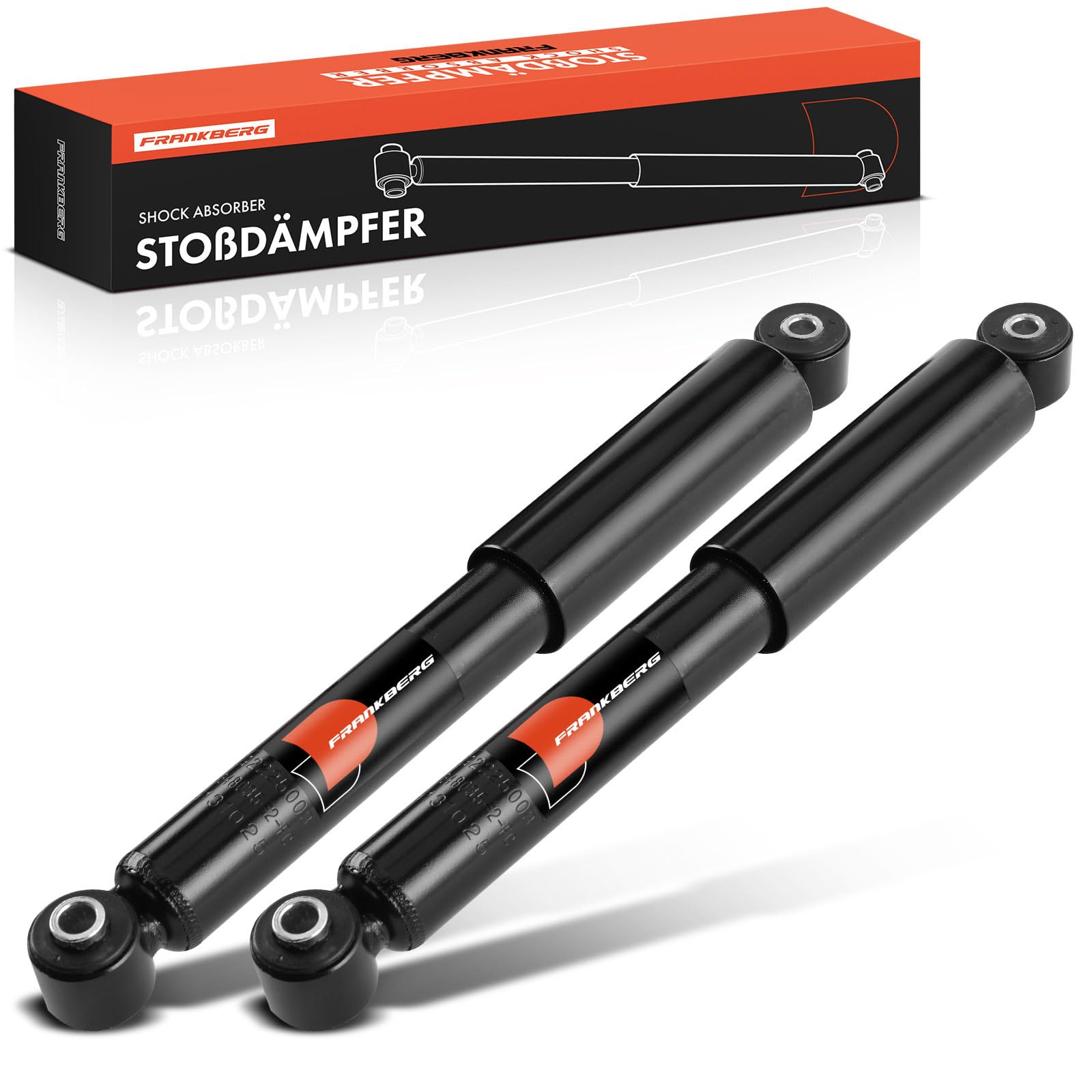 Frankberg 2x Ammortizzatori per sospensioni Ammortizzatori per telaio Posteriore sinistro destro 381mm Pressione del gas Compatibile con Ypsilon 312 0.9L 1.2L 2011-2025 Replace# 51929876, 51904417