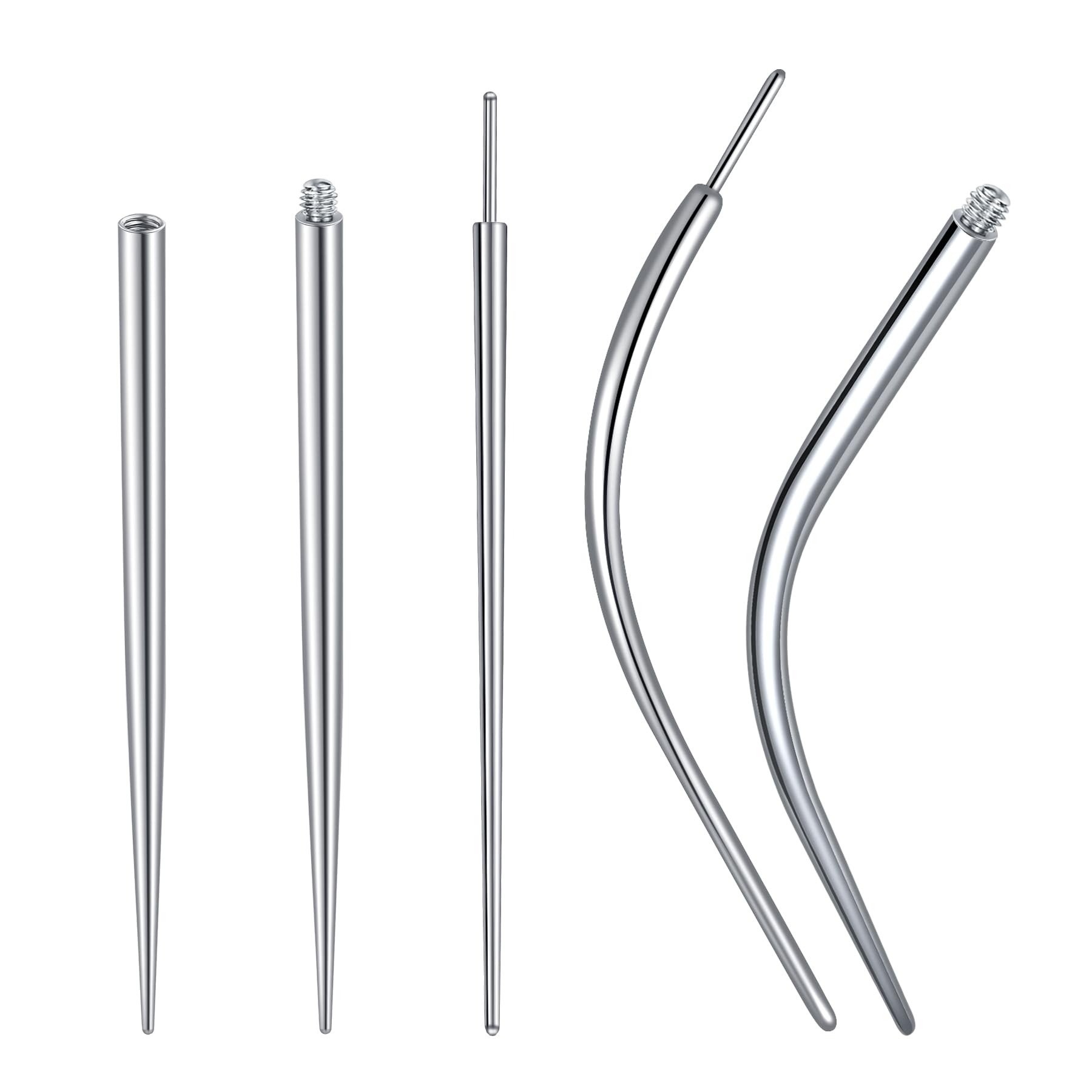 D.Bella 14G/16G/18G/20G Piercing Taper Insertion Tool Stainless Steel Piercing Assistant Tool for Threaded Push In Threadless Labret Tragus Helix