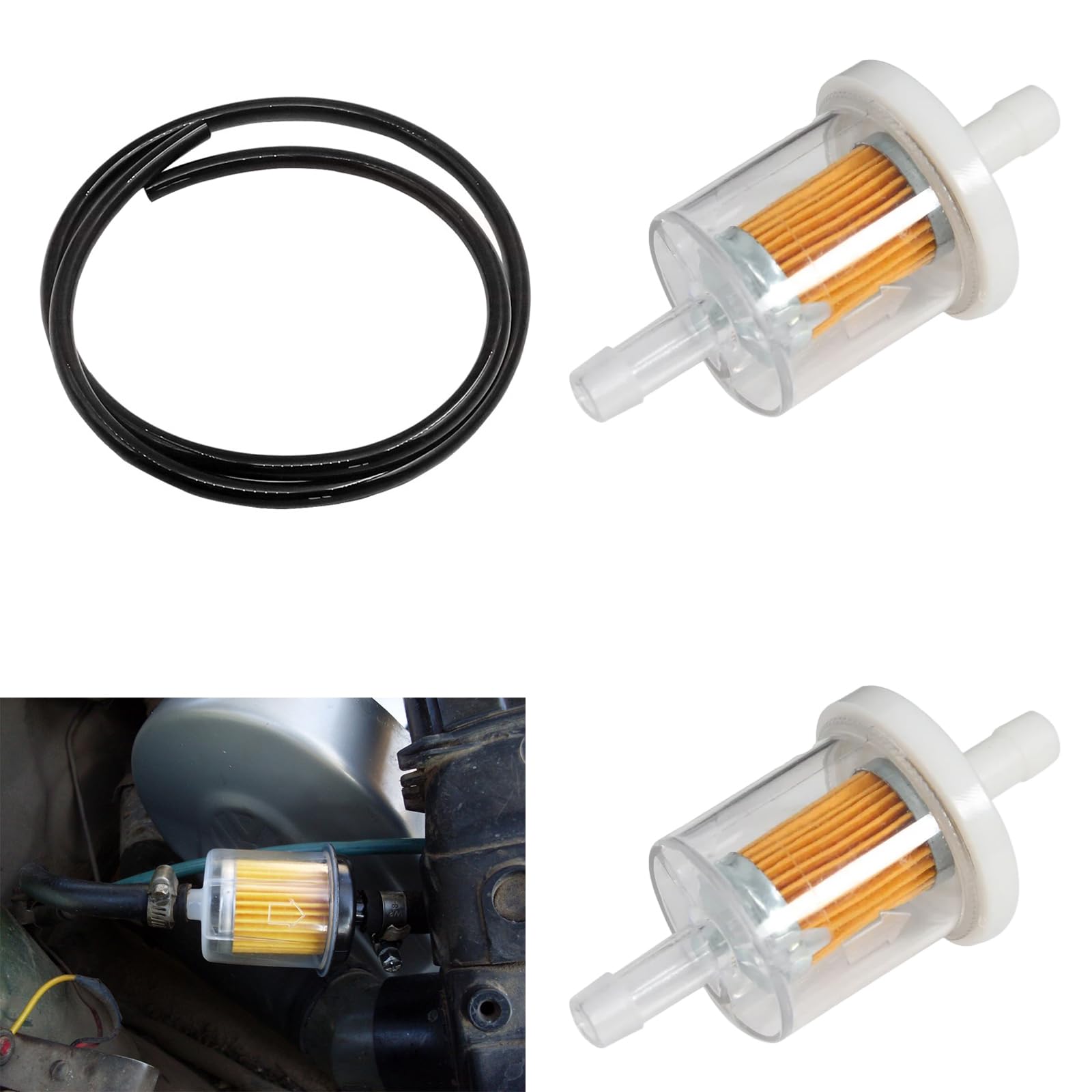 Filtro Carburante per Moto, 6 Pezzi Filtro Carburante Universale