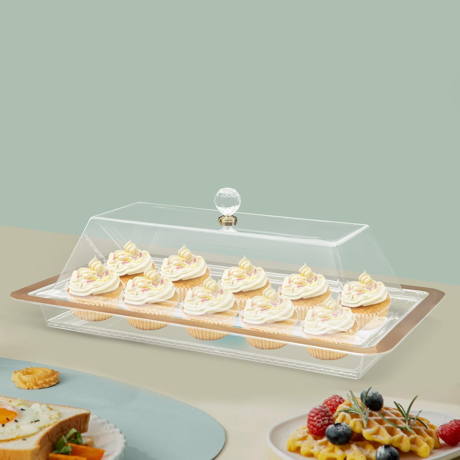 Acrylic Cake Stand Serving Tray with Lid Wedding Cake Stand