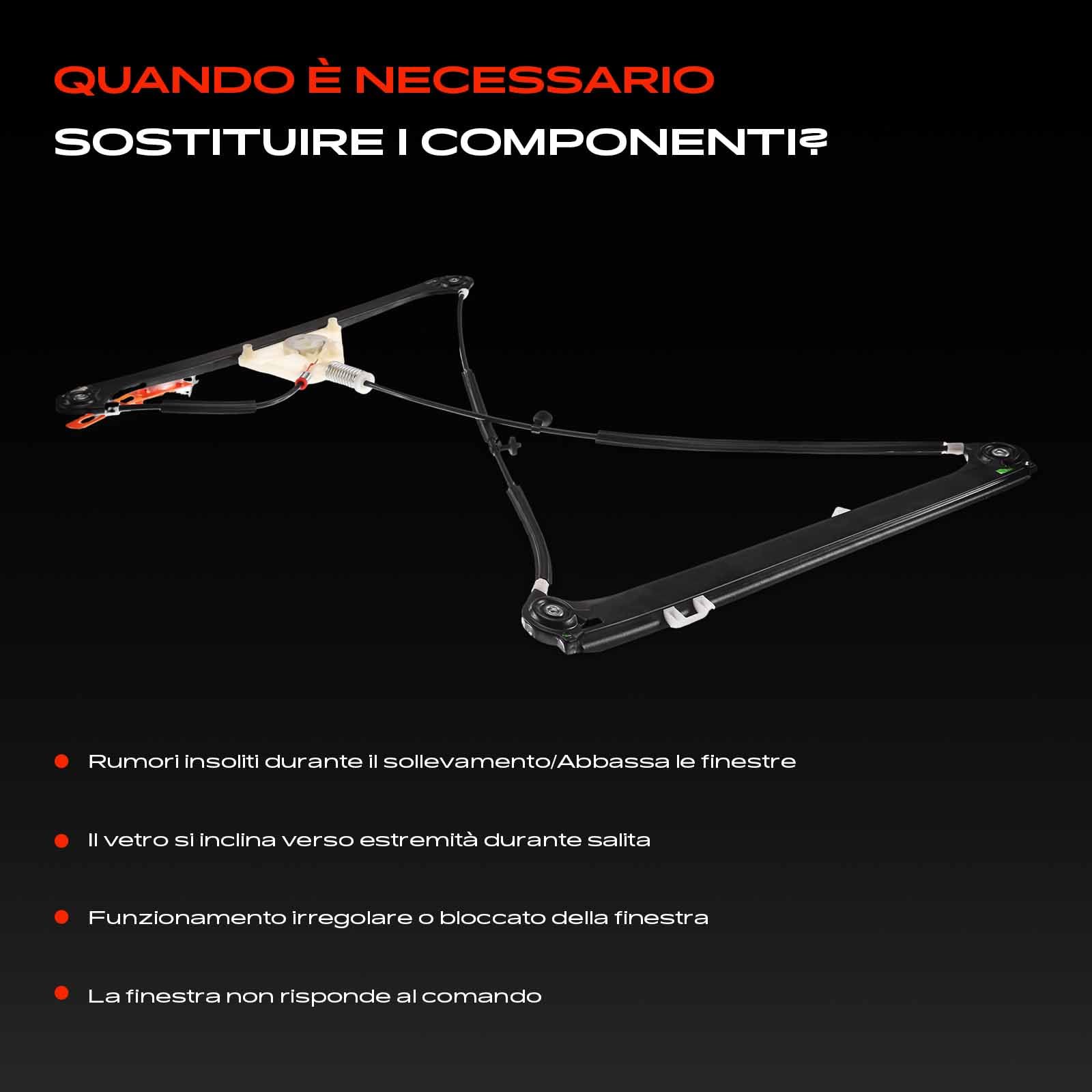 Frankberg Alzacristallo senza motore anteriore destro 8P3837462A | senza motore, davanti, Giusto, 8P3837462A; Compatibile con: A3 8P1