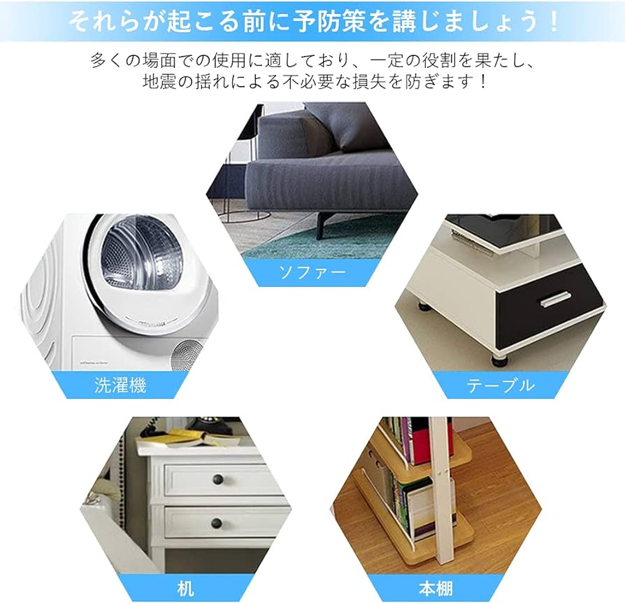 Amazon｜【スーパー吸着的な耐震マット】耐震ジェル 振動吸収 滑り止め