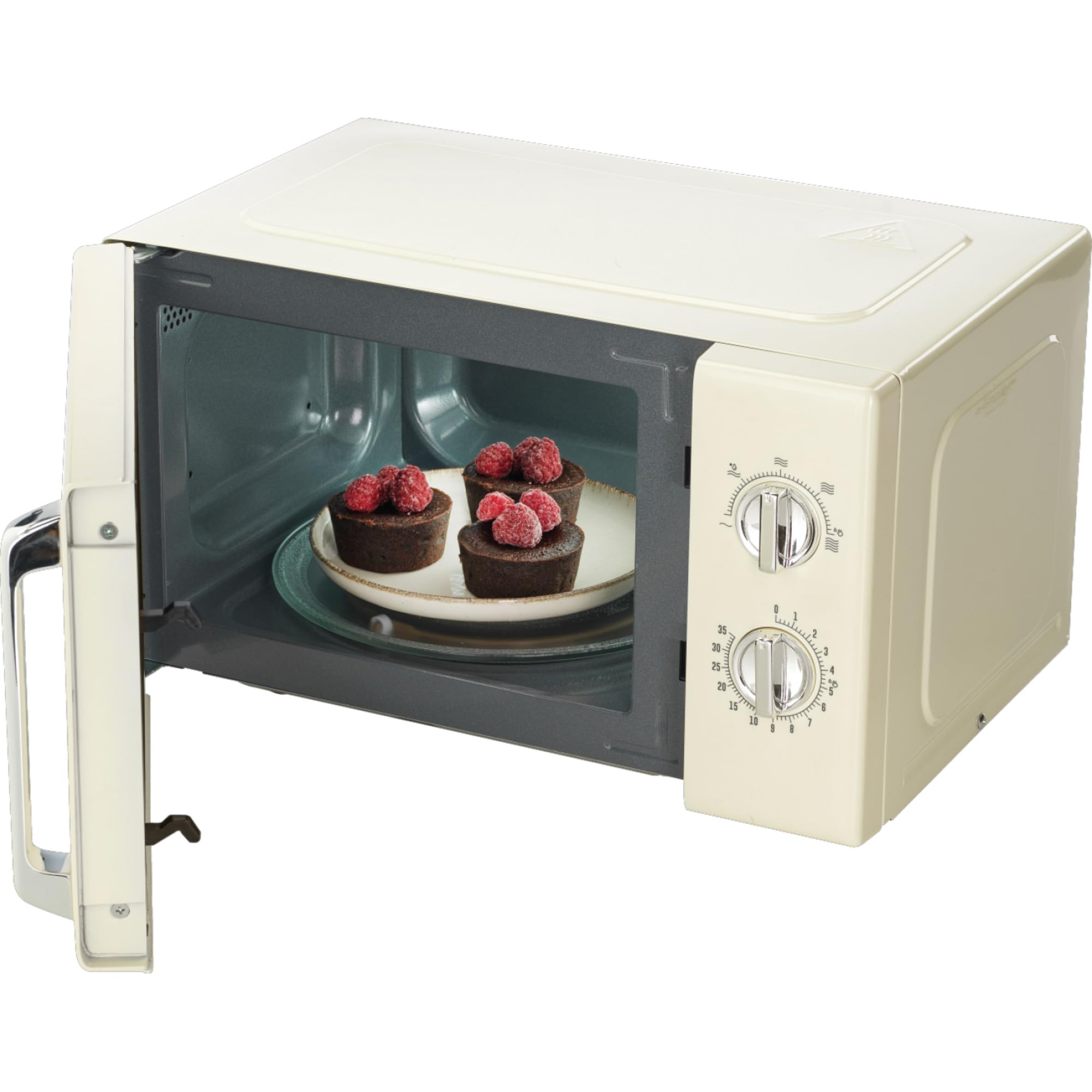 Gorenje MO20E1HRL Microondas, 20 litros, 700 W, AquaClean, Temporizador, función de descongelación, 5 modos, protección infantil, blanco/retro